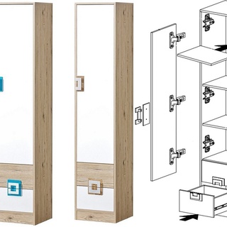zestaw meblościanka dla dzieci Nico 1 szafa regał biurko młodzieżowe