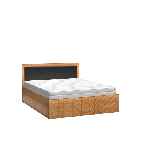 łóżko 160x200 z tapicerowanym zagłówkiem podnoszone z pojemnikiem Fonti 12 160 podwójne sypialniane loft do sypialni