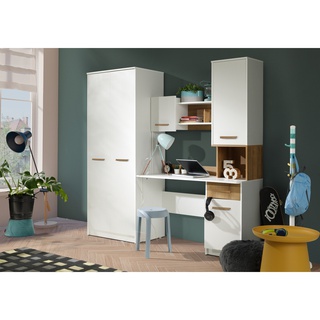 zestaw meblościanka młodzieżowa Grant Mini z biurkiem szafą komplet