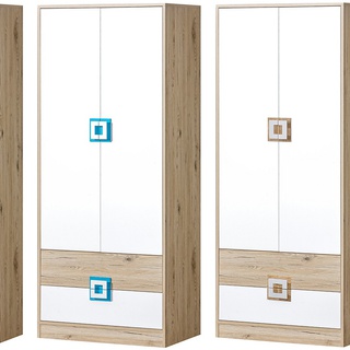 szafa 80 dwudrzwiowa Nico 01 z szufladami do pokoju sypialni