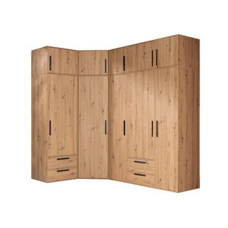 zestaw wysoka szafa duża ARTI A narożna garderoba pojemna szeroka