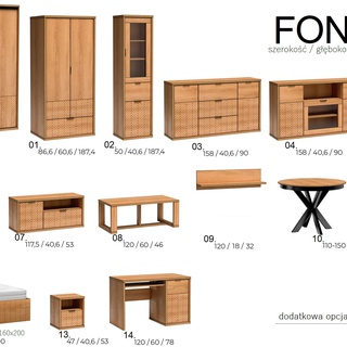 komoda 117 ,5 z szufladami Fonti 05 szafka loft nowoczesna pojemna