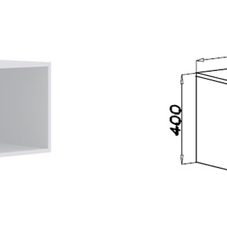 szafa 80 z nadstawką wysoka Tres 03/3N otwarta garderoba biała