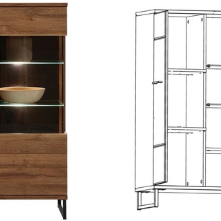 zestaw duży Ivo 2 witryna komoda rtv szafka regał ława na nóżkach