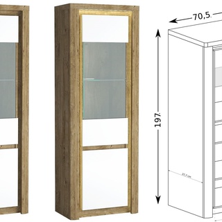 zestaw mała meblościanka Livinio 2 rtv szafka witryna pólka komplet