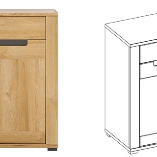 zestaw York 5 komoda szafa z lustrem wieszak szafka garderoba