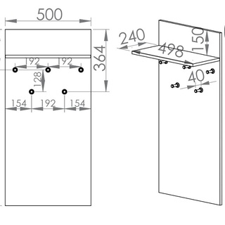 wieszak 50 wiszący Caro 17 panel sonoma do przedpokoju korytarza