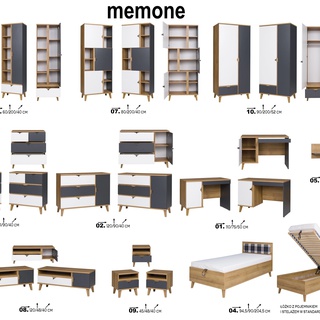 komoda 81 z szufladami na nóżkach Memone 03 nowoczesna szafka