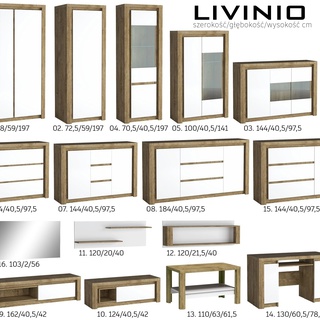 zestaw mebli eleganckich Livinio 3 nowoczesny komplet do salonu pokoju