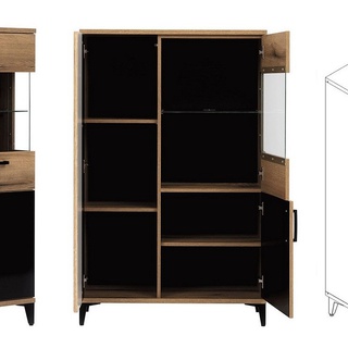 zestaw loft na nogach Aris D komoda szafa witryna meblościanka