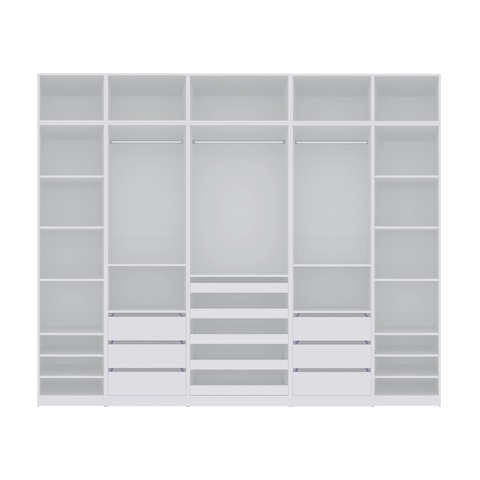Hochschrank-Set TRES 36N ohne Türen mit Aufsatz, Garderobenschrank-Set