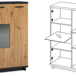 zestaw mebli komplet Ines 5 meblościanka rtv z ławą do salonu pokoju