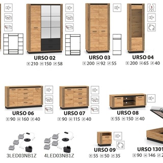 łóżko 140x200 duże młodzieżowe Urso 1301 pojemnikiem podnoszone