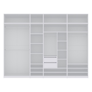 szafa 100 wysoka bez drzwi Tres 01/1N z nadstawką wnękowa z drążkami