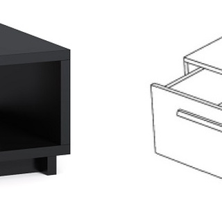 ława 90 mała nowoczesna Ines 04 stolik z szufladami do pokoju salonu