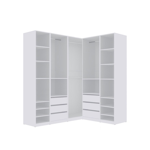 Hochschrankkombination 210 - 161  cm offener Set Schränke TRES U großer Eckkleiderschrank