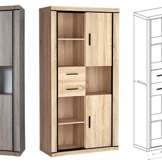 regał 97 duży szeroki Dallas 23 słupek z półkami szufladami do pokoju