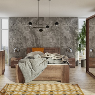 szafa 200 przesuwna duża z lustrem Bono 15 garderoba półki drążki