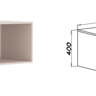 szafa 90 wysoka otwarta Tres 02/2N z nadstawką półkami kaszmir