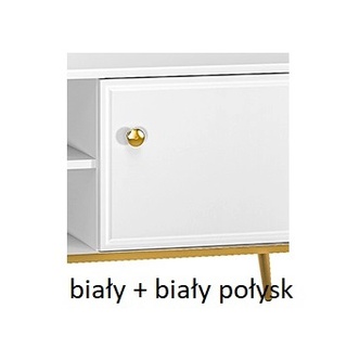 szafka 160 rtv na nóżkach złotych Goldin 06 stolik pod tv telewizyjny