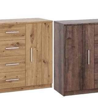 zestaw sypialniany Bono 7 łóżko z pojemnikiem stoli komoda szafa