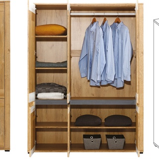 zestaw mebli York 3 szafa z lustrem łóżko komoda komplet do sypialni