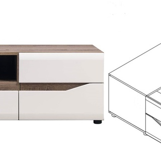 zestaw nowoczesny elegancki Lionel 1 meblościanka rtv biała połysku