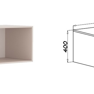 szafa 100 z nadstawką wysoka Tres 01/1N otwarta wnękowa z drążkami