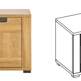 zestaw York 5 komoda szafa z lustrem wieszak szafka garderoba