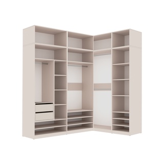 szafa 80 wysoka Tres 03/3N z nadstawką półkami bez drzwi kaszmir