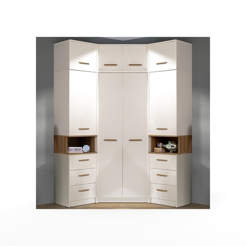 hohes Set Eckgarderobe, Eckschrank und Regale mit Verlängerungen GRANT 14N
