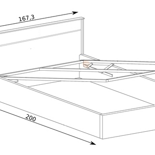 zestaw nowoczesny Mediolan D łóżko z pojemnikiem szafka nocna szafa