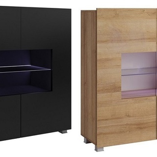 zestaw nowoczesny Calabrini 20 łóżko tapicerowane komoda szafa