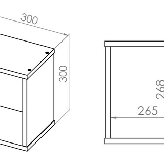 półka 30 na ścianę kostka Drop 19 mała wisząca kwadrat do pokoju