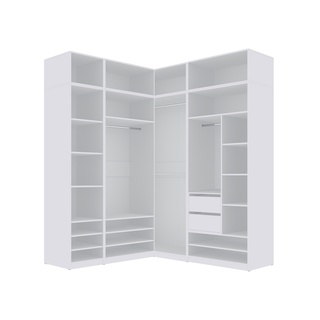 szafa 80 z nadstawką wysoka Tres 03/3N otwarta garderoba biała