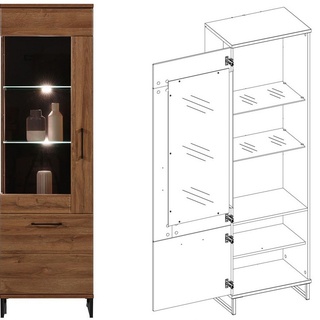 zestaw mebli pokojowych Ivo 1 komoda witryna stół komplet do salonu