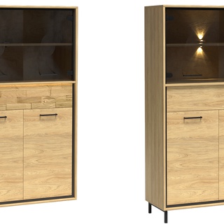 zestaw Mediolan 4 witryna szafka rtv komoda ława do salonu pokoju