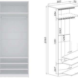 szafa 191 - 240 - 380 narożna zestaw Tres S modułowa garderoba duża
