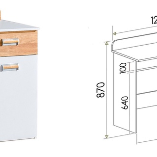 Biurko 120 młodzieżowe Lorento L-10 z szufladą szafką dla dziecka