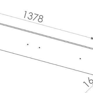 Panel 138 ścienny Drop 19 do półki Drop buk fiord