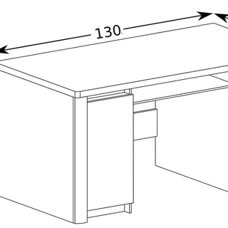 zestaw nowoczesny młodzieżowy Livinio B biurko szafa komoda biała