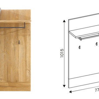 zestaw York 6 komoda szafka na buty wieszak szafa do przedpokoju