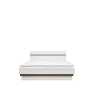 łóżko 180x200 duże sypialniane Lionel 12 - 180 nowoczesne białe połysk