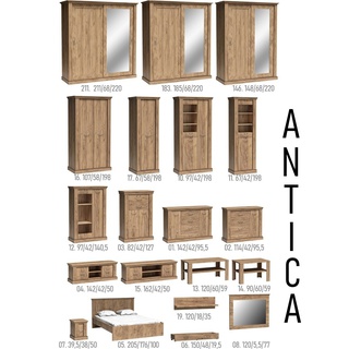 komoda 142 z drzwiami szufladami Antica 01 duża szeroka szafka