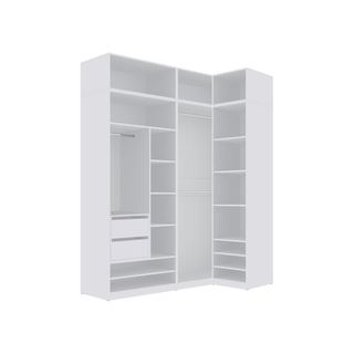 szafa 100 wysoka bez drzwi Tres 01/1N z nadstawką wnękowa z drążkami