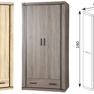 zestaw mebli Dallas 1 witryna komoda szafa meblościanka sonoma trufla