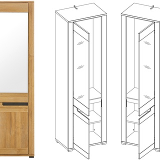 zestaw garderoba York 5a szafa wieszak szafka do przedpokoju korytarza