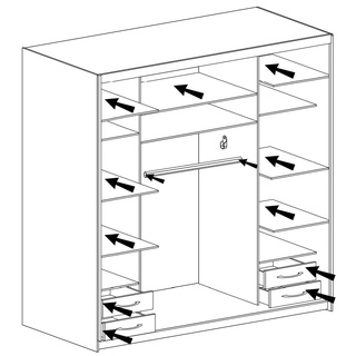 szafa 208 duża wysoka Maciej pojemna do pokoju sypiani przedpokoju