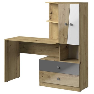 zestaw meble młodzieżowe dziecięce Nero 3 biurko szafa regał w połysku