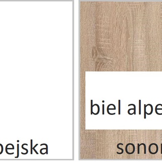 garderoba 120 z lustrem BIS artisan biały sonoma kraft złoty do przedpokoju korytarza poczekalni